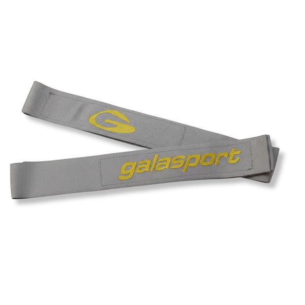 VELCRO STRAPS LIGHT 2x1,25m grey w.60mm,1 set of straps (as seat belt) with sewed VELCRO and GALASPORT logo