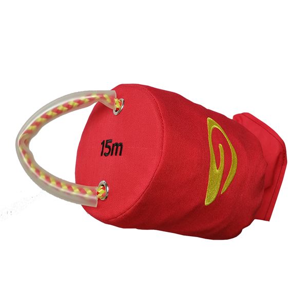 Throw bag 15m red colour